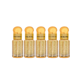 Luxury Arabic Oriental Perfume Oils (Attar) Value Pack - 5 in 1 Gift Set