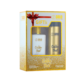 Non Alcoholic Golden Dust 2 Pieces Perfume Gift Set For Unisex - Eau De Parfum 100ml & Perfume Body Spray 75ml