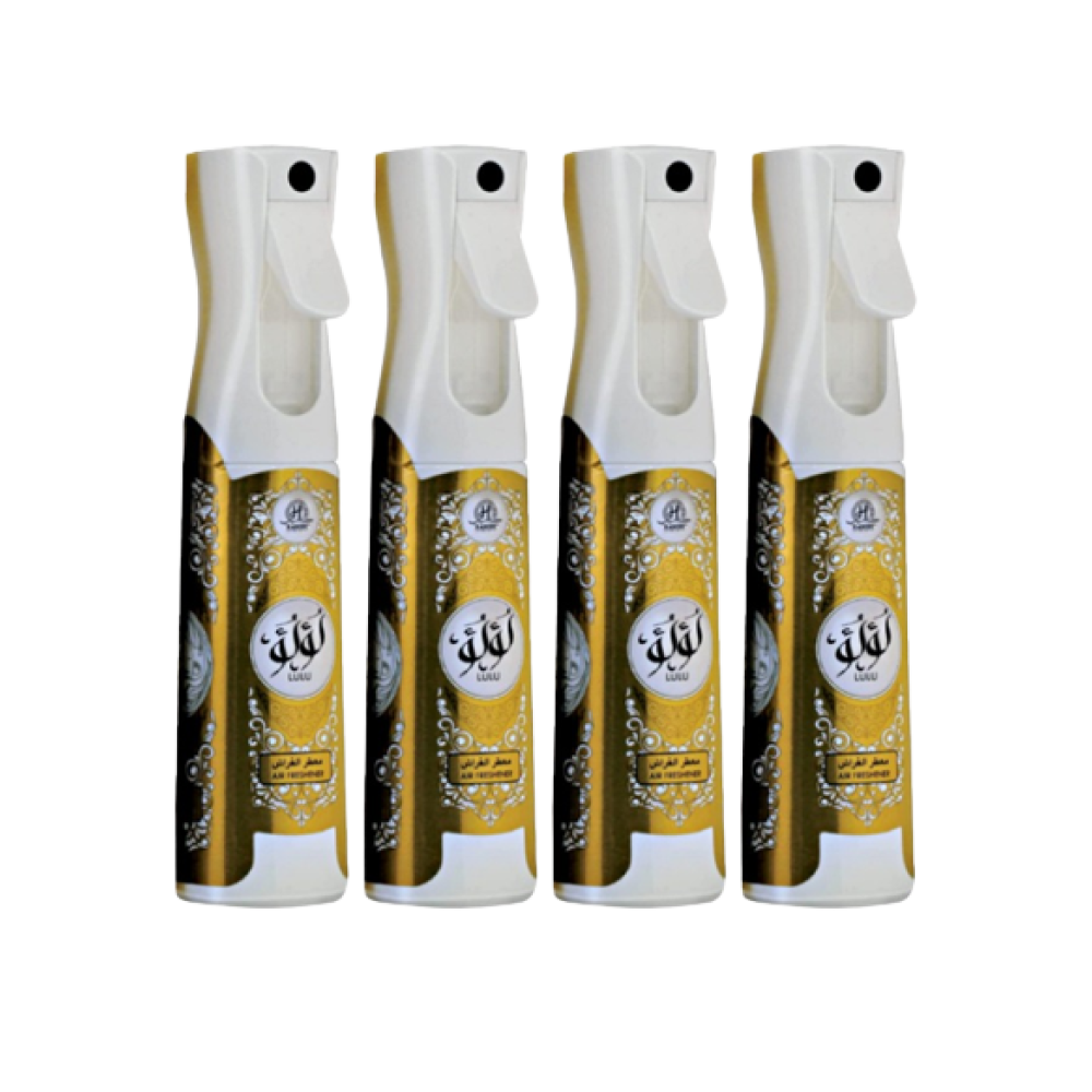 Ultimate Bundle Offer Set - Lulu Non-Alcoholic 320ml Air Freshener Spray Set - Pack of 4