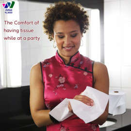 12 Rolls, 1000 Sheets each, 2 Ply, Multi-Purpose Embossed Maxi Roll, 190 meters, Pure white - lotus Alwadi