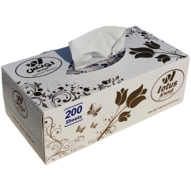 200 Sheet Soft Facial Tissues 2 Ply Bundle, Pack of 5 (1000 Facial Tissues Total) Family Pack - Lotus Alwadi