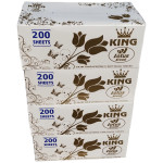 200 Sheet Soft Facial Tissues 2 Ply Bundle, Pack of 5 (1000 Facial Tissues Total) Family Pack - Lotus Alwadi