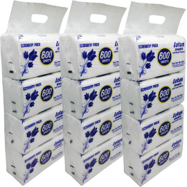 600 Sheets, 24 Facial Tissue Bundle Boxes in 1 Pack, 600 x 1 ply - Lotus Alwadi for All Areas in Your Home (14,400 Total Tissues)