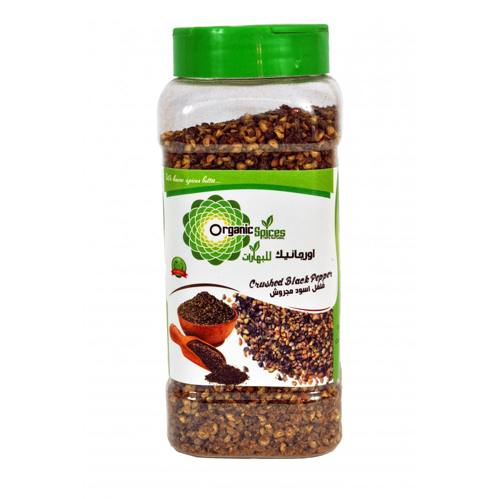 ORGANIC SPICES CRUSHED BLACK PEPPER 250 GMS